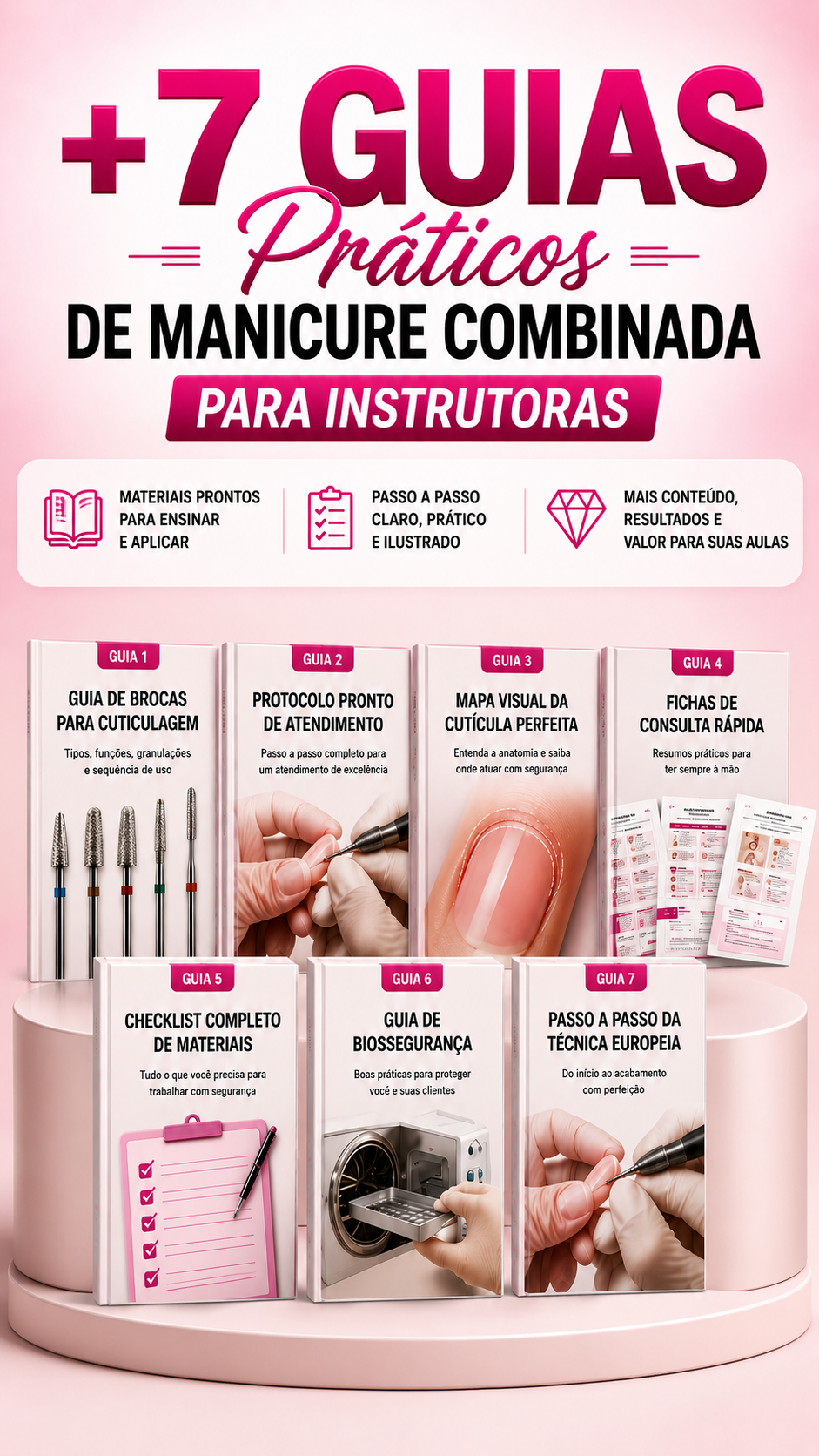 +7 Guias Práticos de Manicure Combinada para Instrutoras